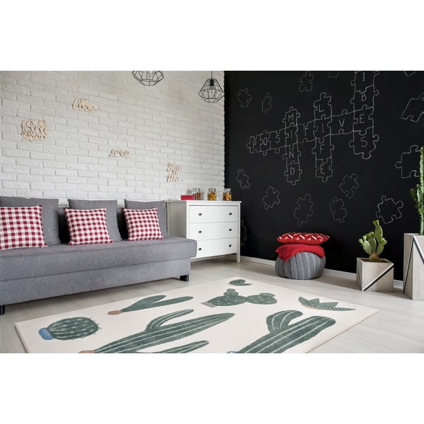 Tappeto per bambini verde e avorio 120x170 cm Cacto Malachite – FD-image-1