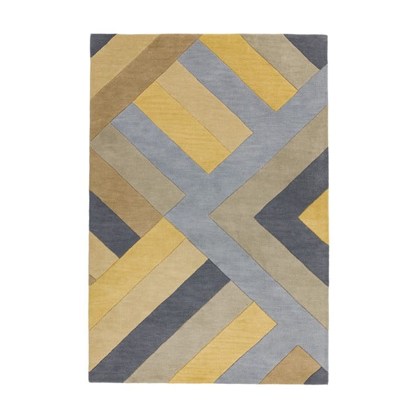 Tappeto grigio e giallo Big Zig, 200 x 290 cm Reef - Asiatic Carpets