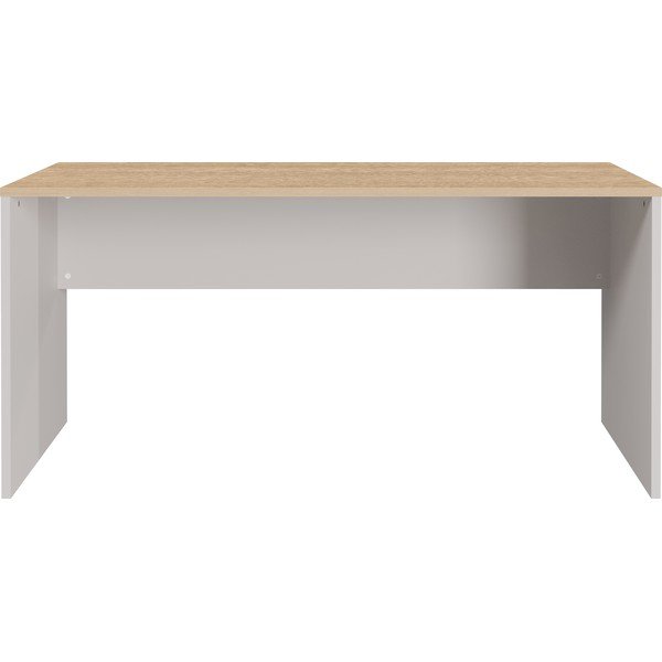 Scrivania con piano effetto rovere 79x158 cm Lissabon – Germania-image-1
