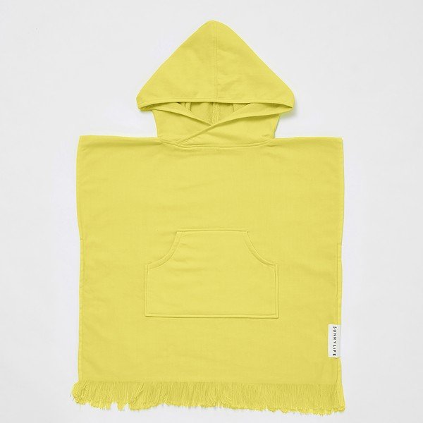 Asciugamano in cotone giallo con cappuccio 62x63 cm Checkerboard - Sunnylife-image-1