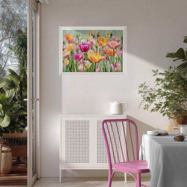 Dipinto stampato con cornice inclusa 75x56 cm Spring Tulip – Styler-image-1