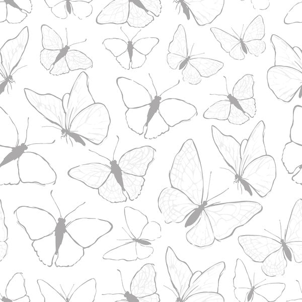 Carta da parati per bambini 10 m x 50 cm Butterflies - Lilipinso