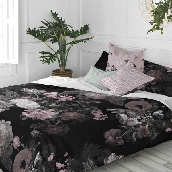 Copripiumino in cotone nero per letto singolo 140x200 cm Onyx - Happy Friday-image-2