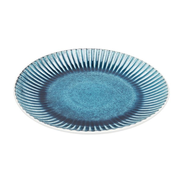 Piatto in gres blu Cerchio, ⌀ 29 cm Mustique - Kare Design-image-1