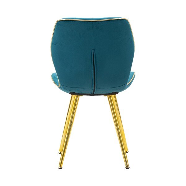 Set di 2 sedie da pranzo imbottite di colore turchese Paris - Mauro Ferretti-image-4