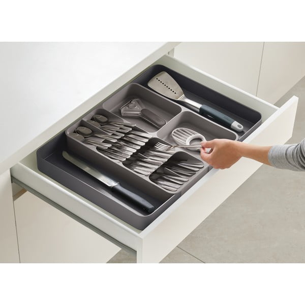 Organizzatore per cassetti da cucina grigio DrawerStore - Joseph Joseph-image-1