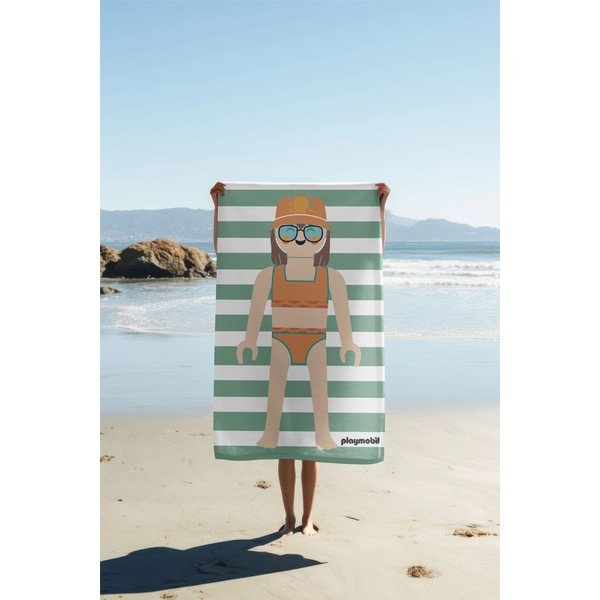 Telo mare verde in spugna di cotone 75x140 cm Summer Girl - Playmobil-image-2