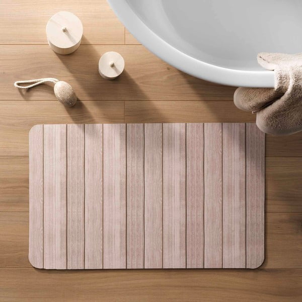 Tappetino da bagno in gomma marrone 50x80 cm Calista - douceur d'intérieur-image-1