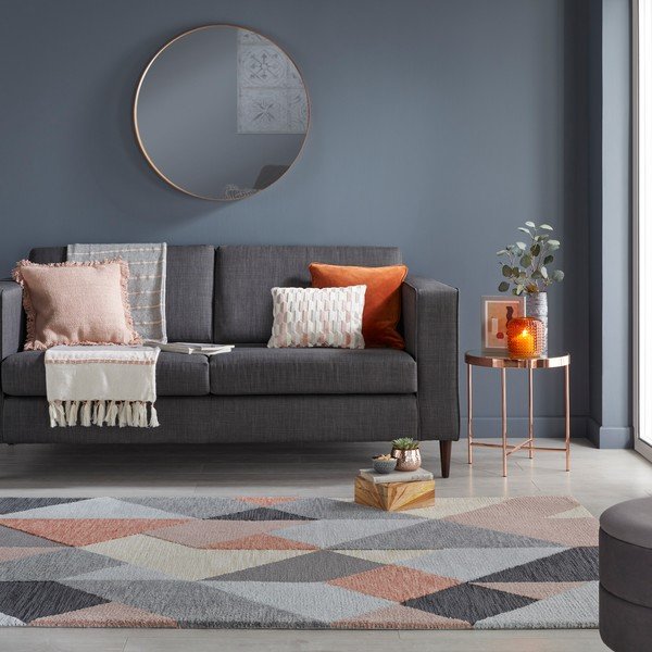 Tappeto rosa/grigio 160x230 cm Icon - Flair Rugs-image-4