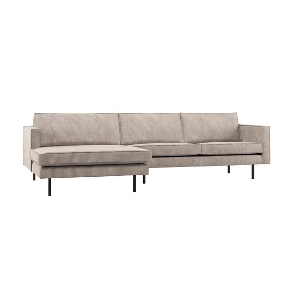 Divano angolare beige (con penisola a destra/con chaise lounge) Rodeo – WOOOD
