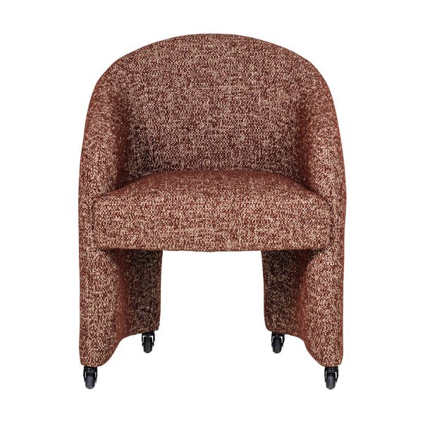 Sedia da ufficio color terracotta in imbottito Cordo – WOOOD-image-2