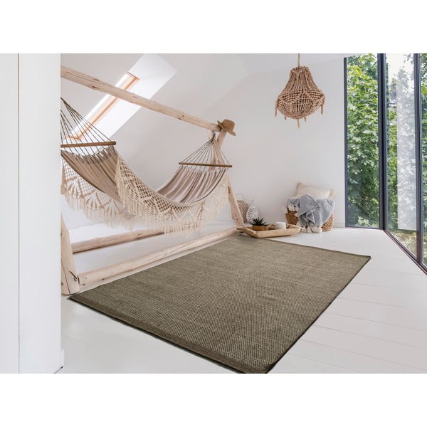 Tappeto di lana marrone Kiran Liso, 160 x 230 cm - Universal-image-1