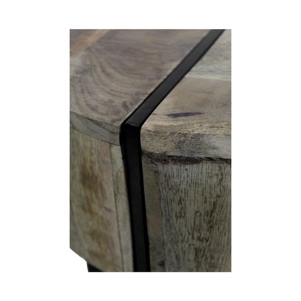 Tavolino Jackso in legno di mango grezzo, , 40 x 51 cm - HSM collection-image-3