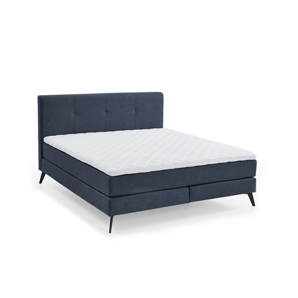 Letto boxspring blu scuro 180x200 cm ANCONA - Meise Möbel