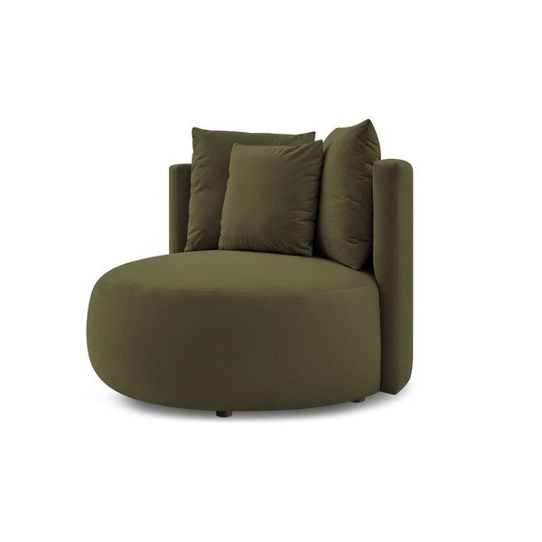 Poltrona verde con rivestimento in velluto Cesar – Bobochic Paris