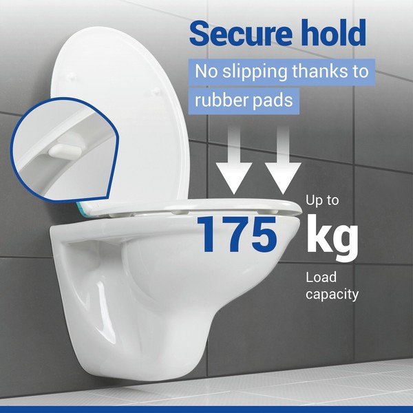 Sedile WC con chiusura Easy-Close (automatica) 36,8 x 43 Fleur – Allstar-image-4