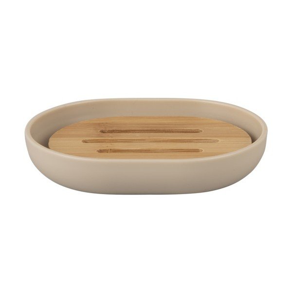 Set di accessori da bagno in plastica beige Decent - PT LIVING-image-3