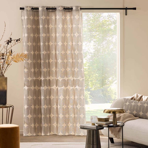 Tenda nera/beige 140x240 cm Ondine – douceur d'intérieur-image-1