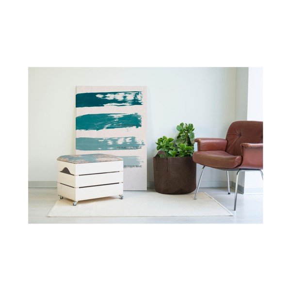 Contenitore mobile in legno bianco - Really Nice Things-image-1