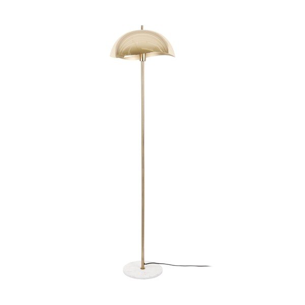 Lampada da terra color oro con paralume in metallo (altezza 154 cm) Waved - Leitmotiv
