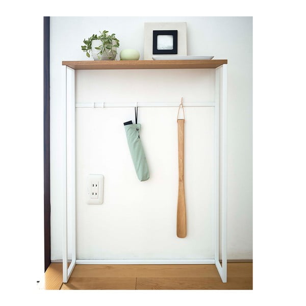 Consolle bianca e marrone chiaro 18,5x60 cm Tower - YAMAZAKI-image-2