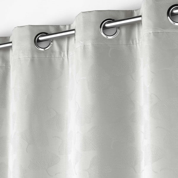 Tenda jacquard oscurante grigio chiaro 140x260 cm Lunella - douceur d'intérieur-image-1