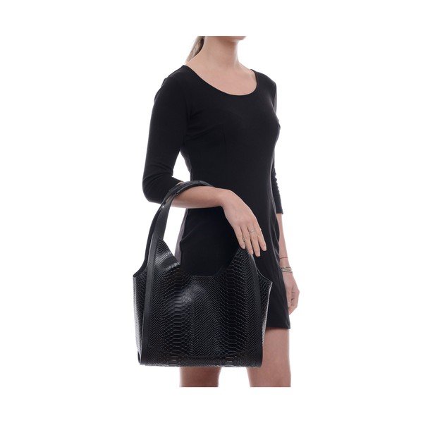 Borsa in pelle nera Sierra - Mangotti Bags-image-4