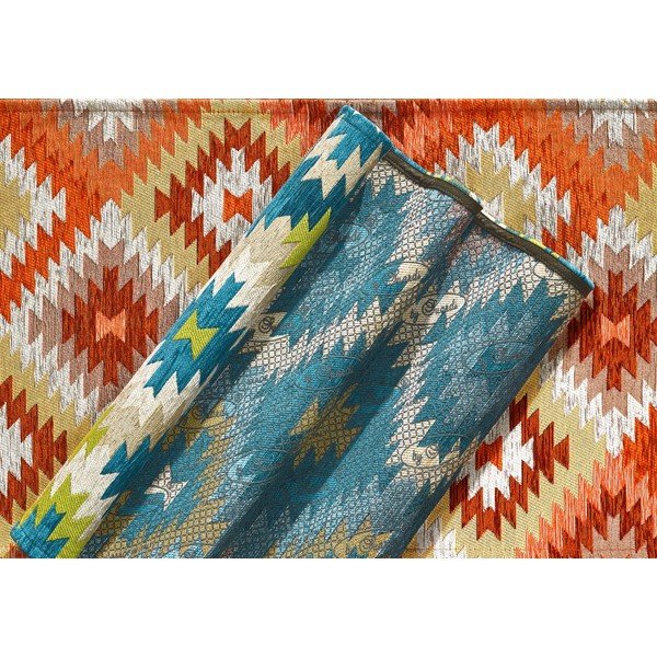 Runner lavabile rosso-giallo 55x115 cm Avana Rosso - Floorita-image-2