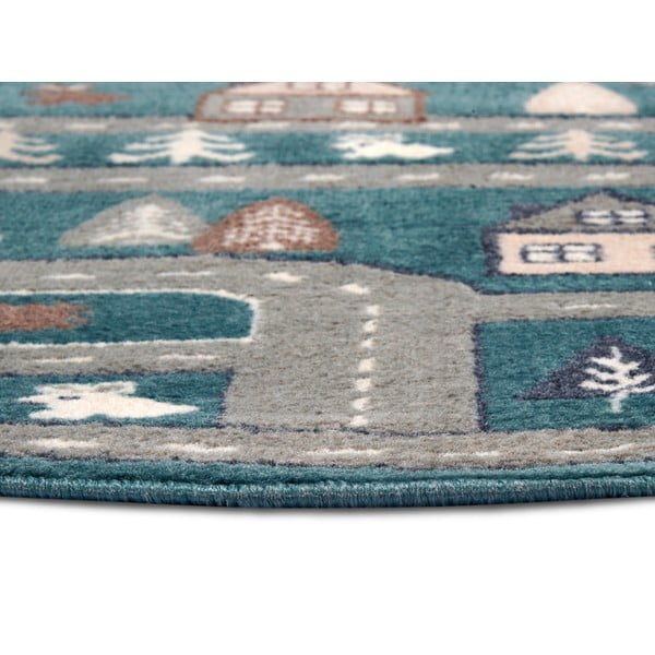 Tappeto per bambini color petrolio ø 140 cm Streets - Hanse Home-image-2