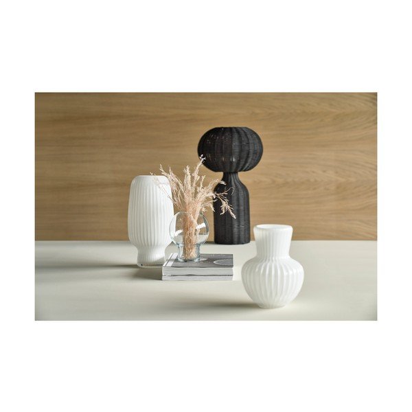 Vaso bianco in vetro (altezza totale 31,5 cm) Cuneo – Villa Collection-image-4