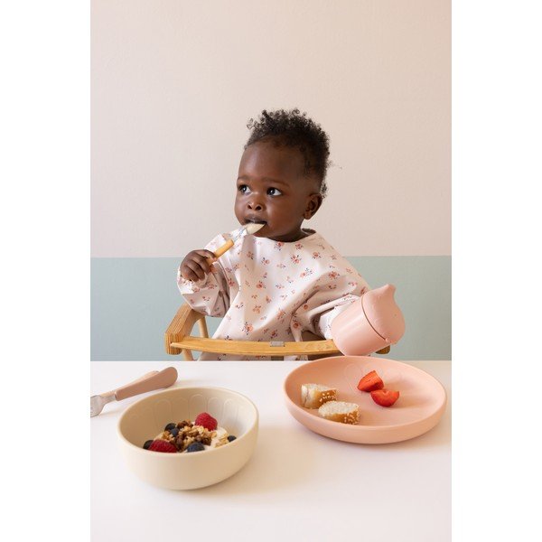 Posate per bambini giallo ocra/color terracotta in silicone 3 pz Tuscany Mix – Cam Cam Copenhagen-image-1