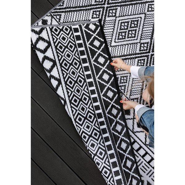 Tappeto da esterno bianco e nero Relic, 150 x 240 cm - Green Decore-image-3
