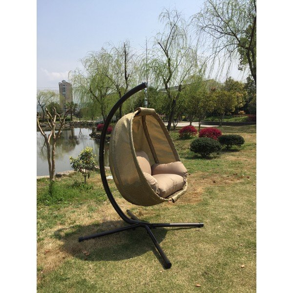 Sedia da giardino sospesa beige Aspen - Happy Green-image-1