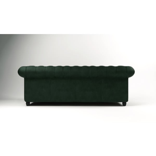 Divano in velluto verde scuro 230 cm Cambridge - Ropez-image-2