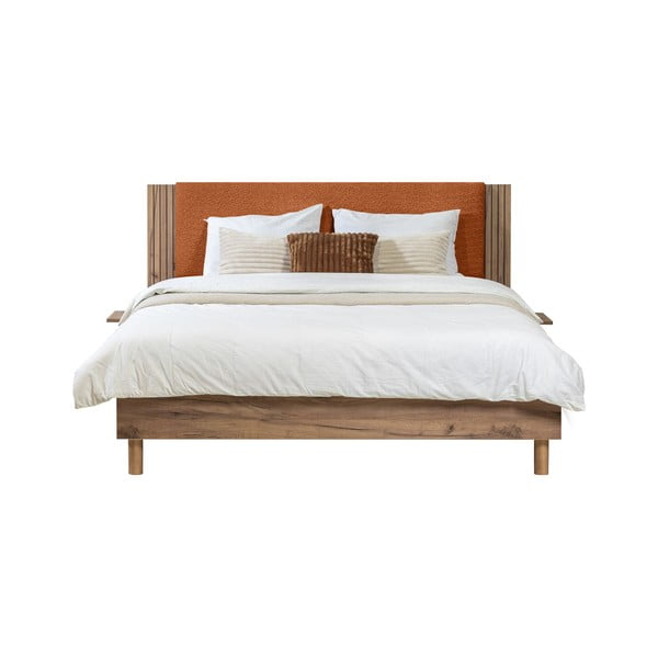 Letto matrimoniale arancione con rete inclusa 160x200 cm Lior – Bobochic Paris-image-2