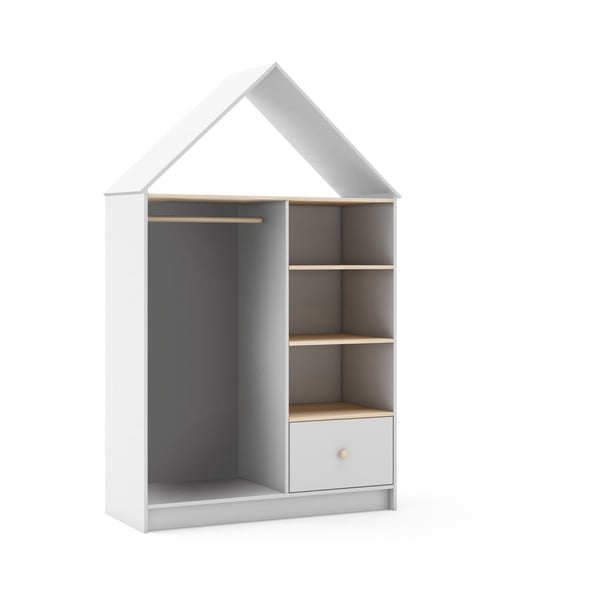 Armadio a giorno bianco per bambini 110x180 cm Estefania - Marckeric-image-2