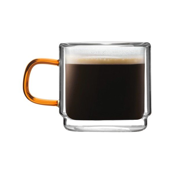 Tazze in set per espresso in vetro 2 pz 80 ml Amber – Vialli Design-image-1