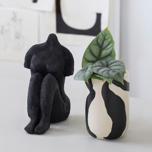 Tazza in ceramica bianca e nera per spazzolini da denti Icon - Mette Ditmer Denmark-image-4