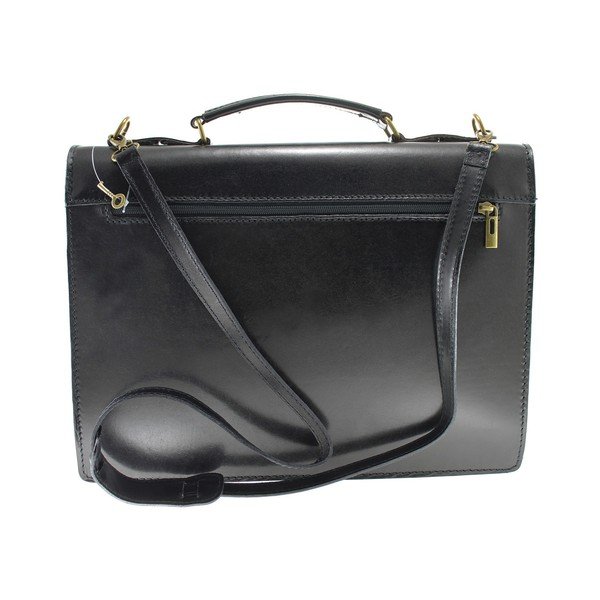 Borsa messenger in pelle nera - Chicca Borse-image-3