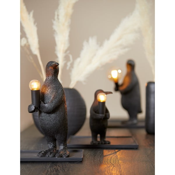 Lampada da tavolo nero opaco (altezza 24 cm) Penguin - Light & Living-image-2