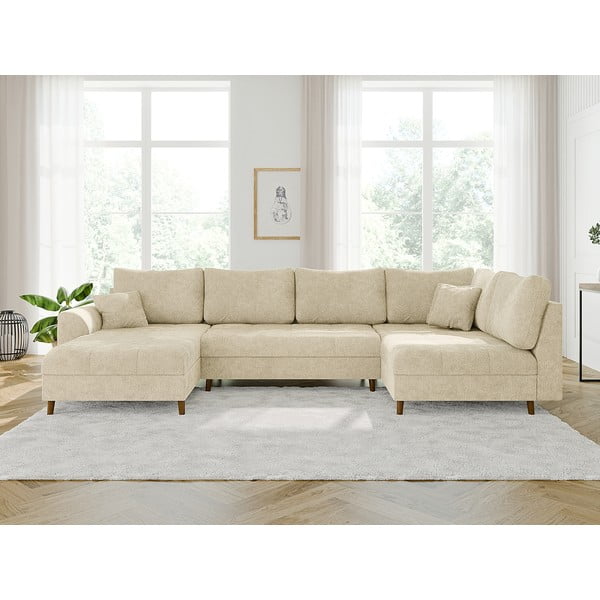 Divano angolare beige (con penisola a sinistra/a U) Ariella – Ropez-image-3