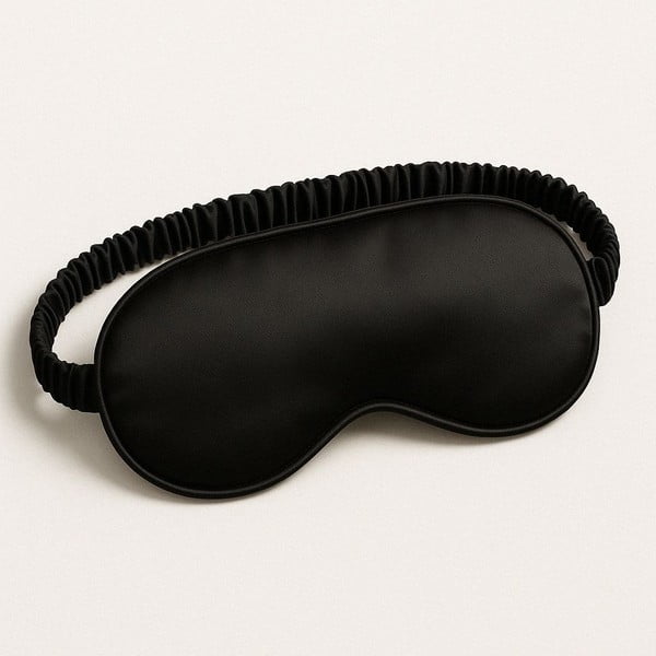 Maschera per dormire nera in seta Mulberry Silk – Mila Home Luxury