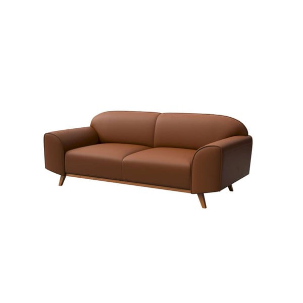 Divano in pelle marrone cognac 193 cm Nesbo - MESONICA-image-2