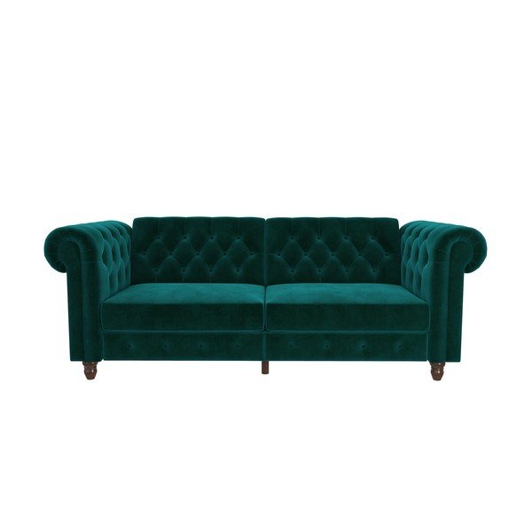 Divano letto verde con superficie in velluto Felix - Støraa