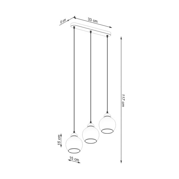 Apparecchio a sospensione nero ø 15 cm Grande - Sollux-image-4