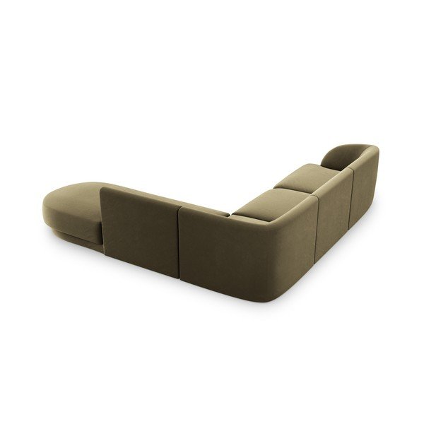 Divano angolare in velluto verde (angolo destro) Miley - Micadoni Home-image-4