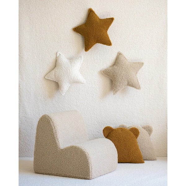 Cuscino per divano da bambini marrone con rivestimento in bouclé Bear – Wigiwama-image-4