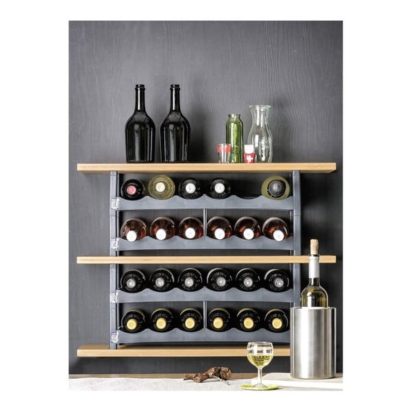 Portabottiglie in plastica grigio Vario - Rotho-image-2