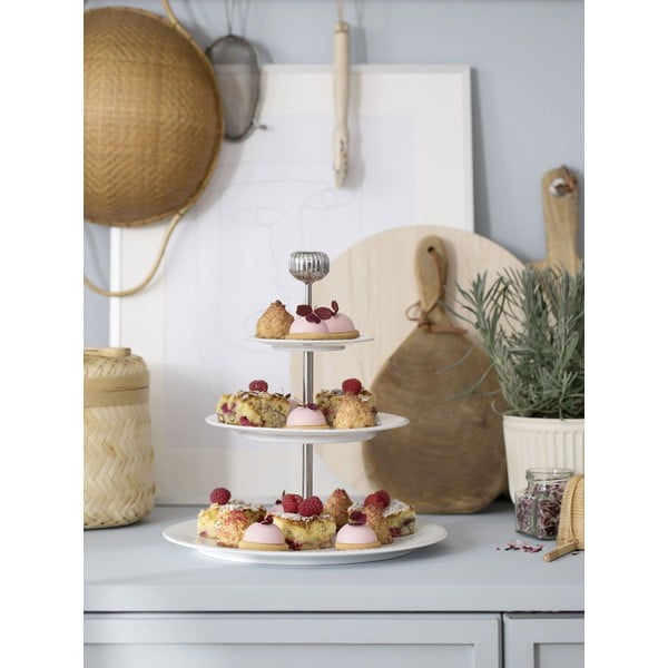 Hammershoi Etagere a tre livelli in porcellana bianca, ⌀ 28 cm Hammershøi - Kähler Design-image-1