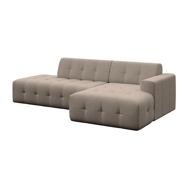 Divano angolare marrone chiaro (con penisola a destra e chaise lounge) Tuil – Rodier-image-2